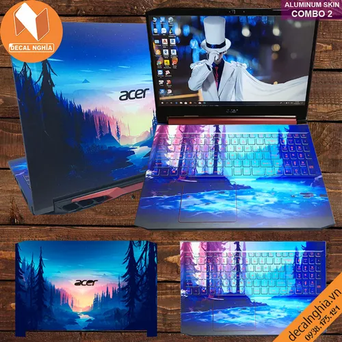 Aluminum skin dán laptop Acer Nitro 7 AN715-51