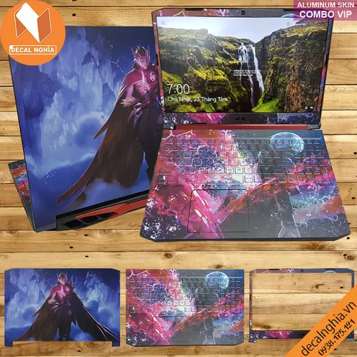 Aluminum skin dán laptop Acer Nitro 7 AN715-51