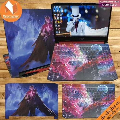 Aluminum skin dán laptop Acer Nitro 7 AN715-51
