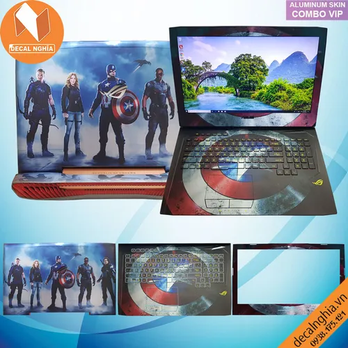 Aluminum skin dán laptop Asus G752V