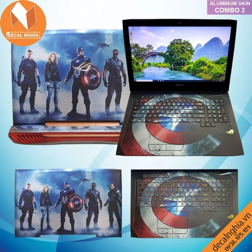 Aluminum skin dán laptop Asus G752V