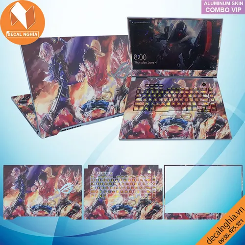 Aluminum skin dán laptop Asus Zephyrus GU502G