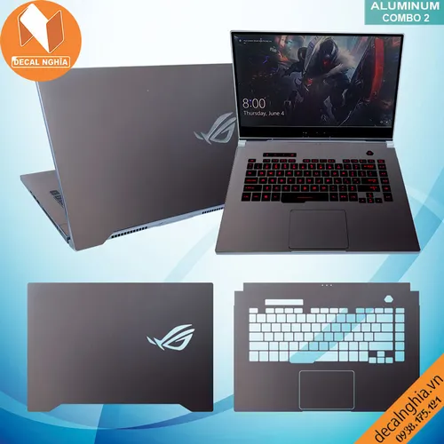 Aluminum dán laptop Asus Zephyrus GU502G