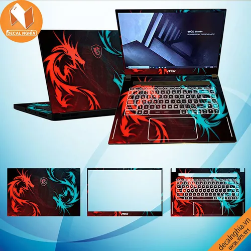 Aluminum skin dán laptop MSI GS66