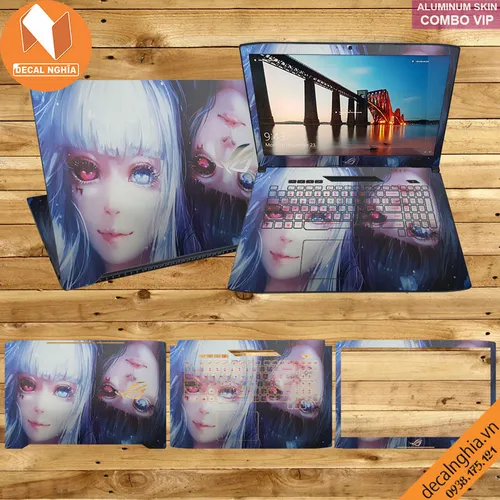 Aluminum skin dán laptop Asus Rog Strix Scar II GL704G
