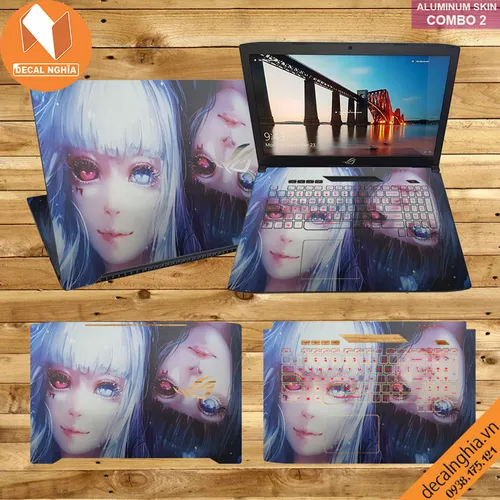 Aluminum skin dán laptop Asus Rog Strix Scar II GL704G