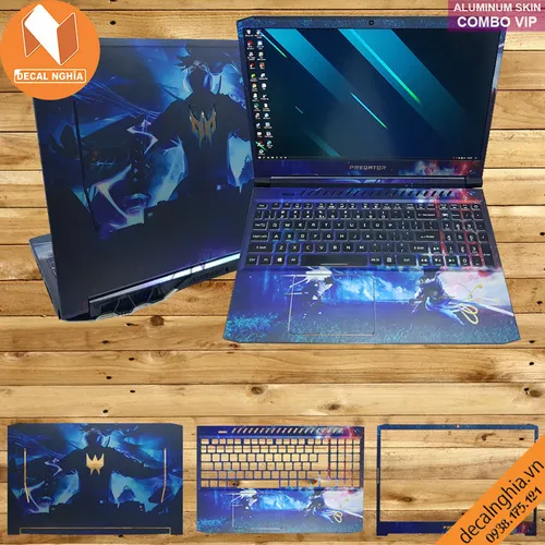 Aluminum skin dán laptop Acer Predator Helios 300 PH315-52 2020