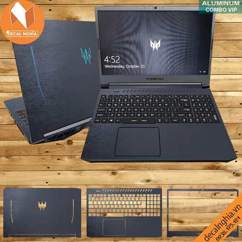 Aluminum dán laptop Acer Predator Helios 300 PH315-52 2020
