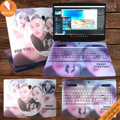 Aluminum Skin dán Laptop Alienware M15R1