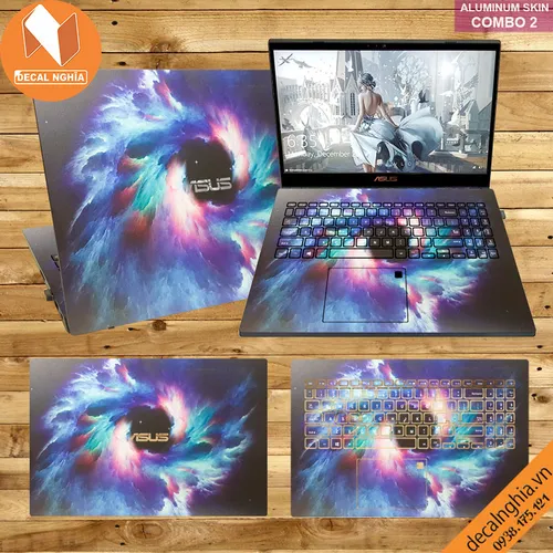 Aluminum skin dán laptop Asus F571G
