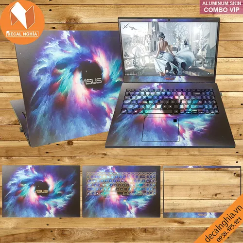 Aluminum skin dán laptop Asus F571G