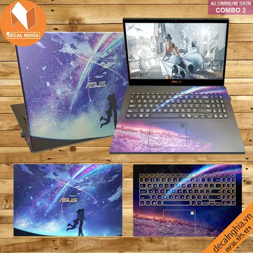 Aluminum skin dán laptop Asus F571G