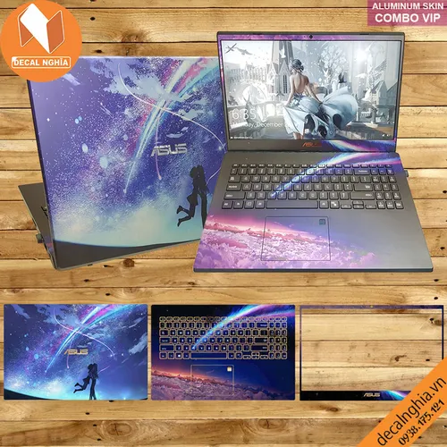 Aluminum skin dán laptop Asus F571G