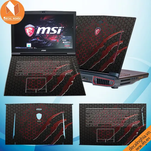 Aluminum skin dán laptop MSI GT73 Titan Pro