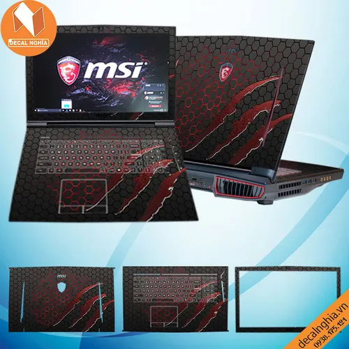 Aluminum skin dán laptop MSI GT73 Titan Pro
