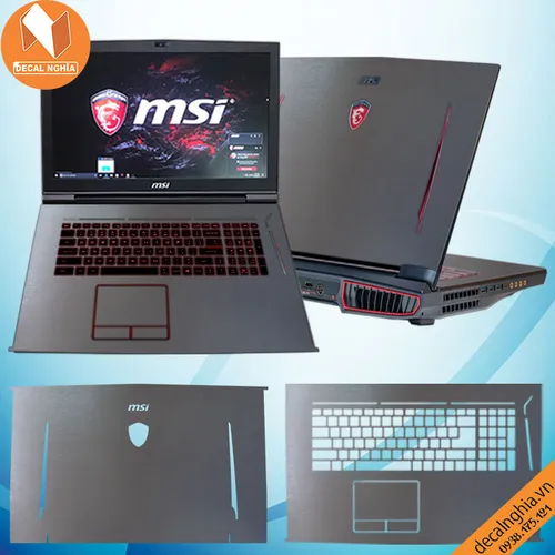 Aluminum dán laptop MSI GT73 Titan Pro