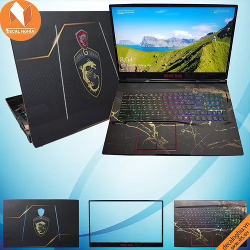 Aluminum skin dán laptop MSI GE75 Raider