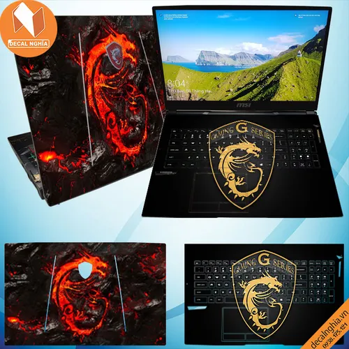 Aluminum skin dán laptop MSI GE75 Raider