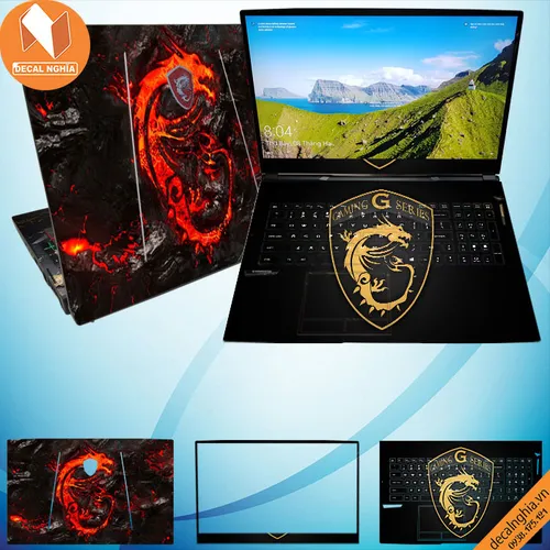 Aluminum skin dán laptop MSI GE75 Raider