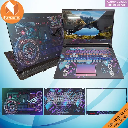 Aluminum skin dán laptop Asus ROG Strix G531G