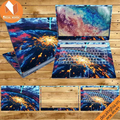 Aluminum skin dán laptop MSI P65
