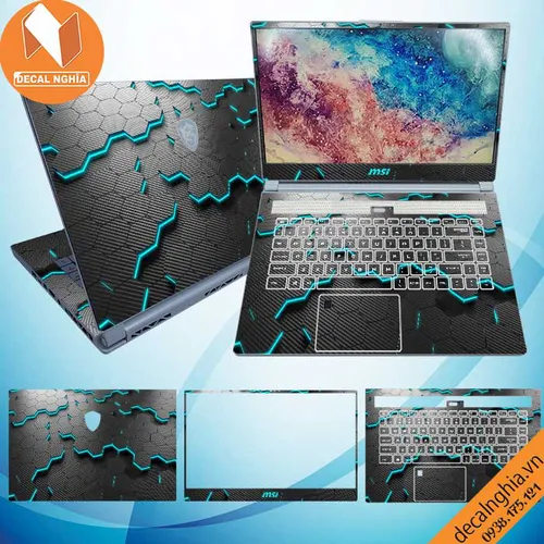 Aluminum skin dán laptop MSI P65