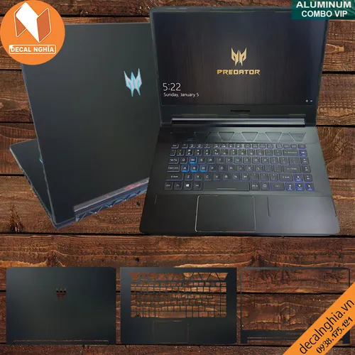 Aluminum dán laptop Acer Predator Triton 500 PT515 (N18W3)