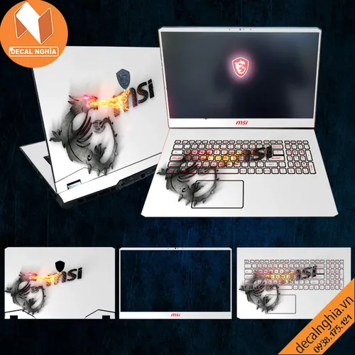 Aluminum skin dán laptop MSI GP76 Leopard