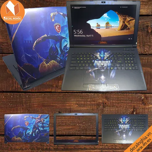 Aluminum skin dán laptop MSI GP62