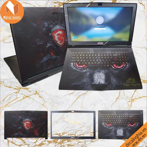 Aluminum skin dán laptop MSI GP62