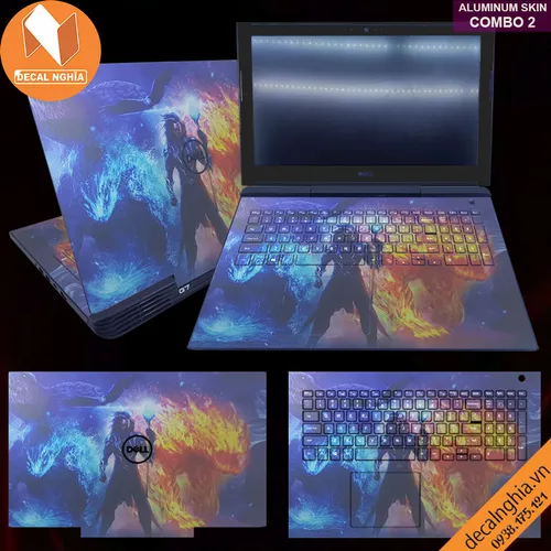 Aluminum skin dán laptop Dell G7 7588