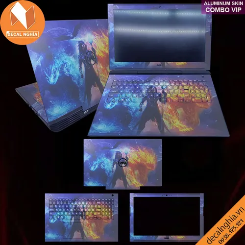Aluminum skin dán laptop Dell G7 7588