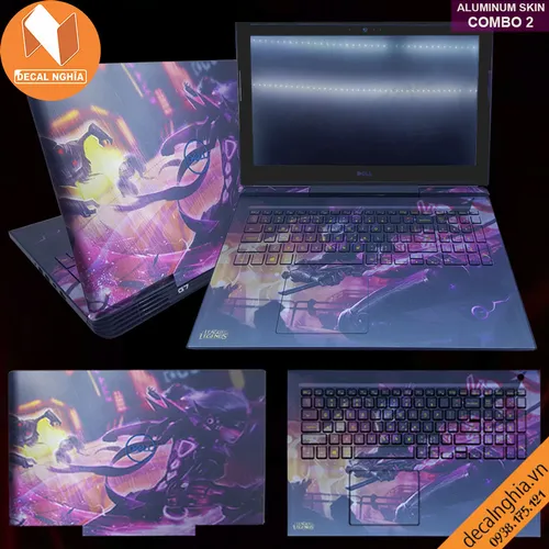 Aluminum skin dán laptop Dell G7 7588
