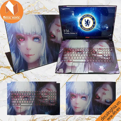 Aluminum skin dán laptop MSI GF75