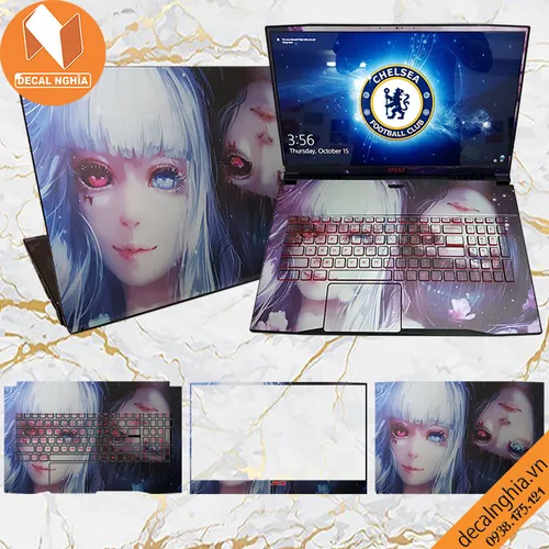 Aluminum skin dán laptop MSI GF75
