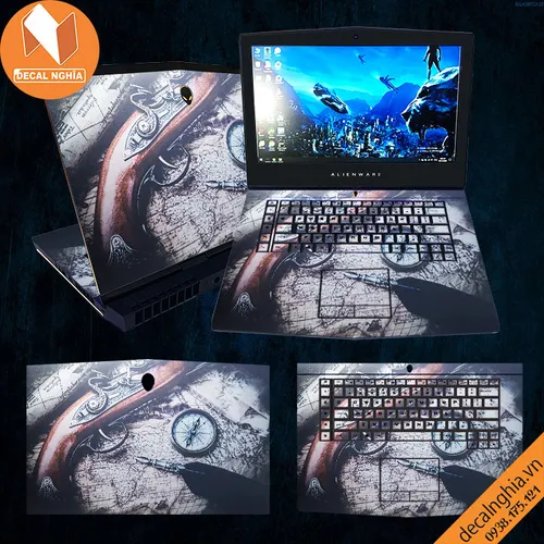 Aluminum Skin dán Laptop Alienware 15R4