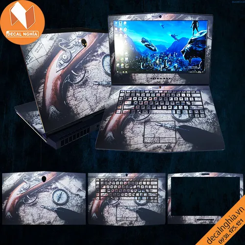Aluminum Skin dán Laptop Alienware 15R4