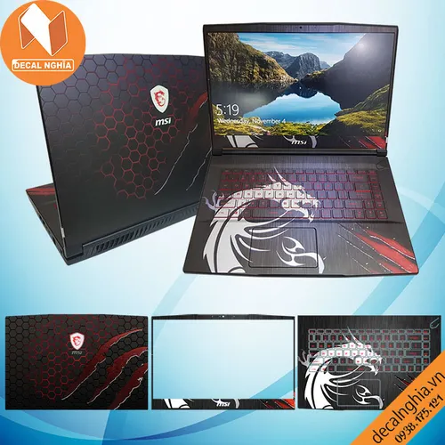 Aluminum skin dán laptop MSI GF63