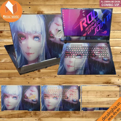 Aluminum skin dán laptop Asus ROG Strix G731G