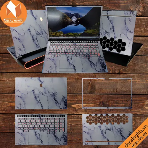 Aluminum Skin dán Laptop Alienware Area 51M R2