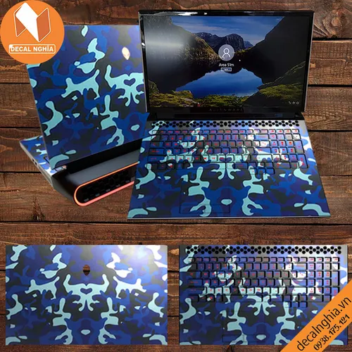 Aluminum Skin dán Laptop Alienware Area 51M R2