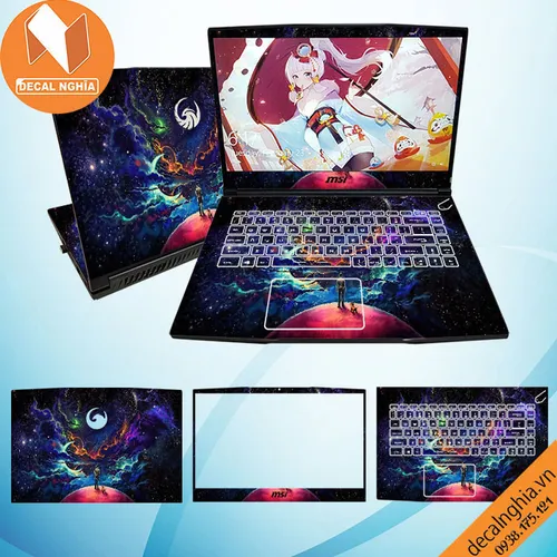 Aluminum skin dán laptop MSI Bravo 15