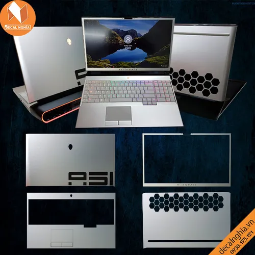 Aluminum dán Laptop Alienware Area 51M