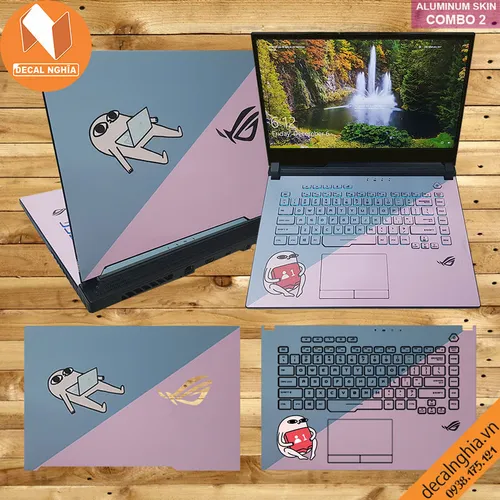 Aluminum skin dán laptop Asus ROG Strix G512