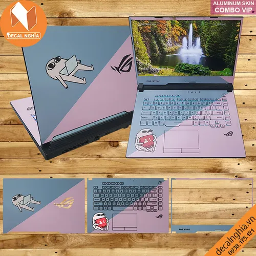 Aluminum skin dán laptop Asus ROG Strix G512