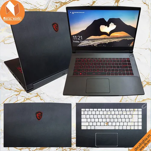 Aluminum dán laptop MSI GF63
