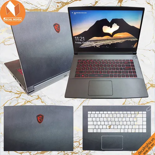 Aluminum dán laptop MSI GF63