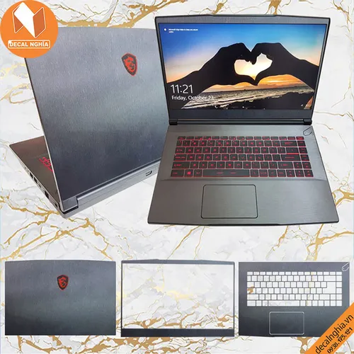 Aluminum dán laptop MSI GF63
