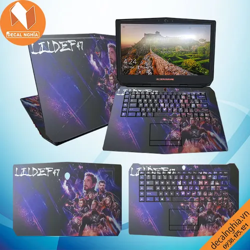 Aluminum Skin dán Laptop Alienware 15R2