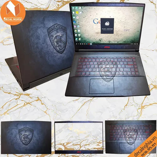 Aluminum skin dán laptop MSI GF65